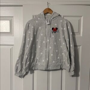 Women’s Minnie Polka Dot Grey Hoodie XL